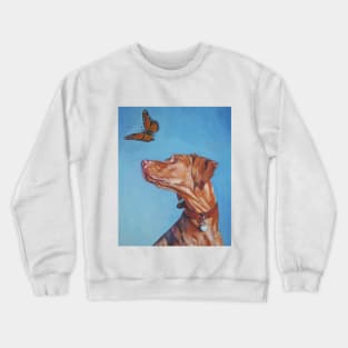 Vizsla Fine Art Painting Crewneck Sweatshirt